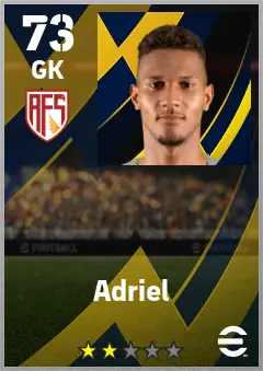 Adriel eFootball 2026 player card — 73 OVR GK