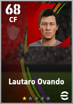 Lautaro Ovando eFootball 2026 player card — 68 OVR CF