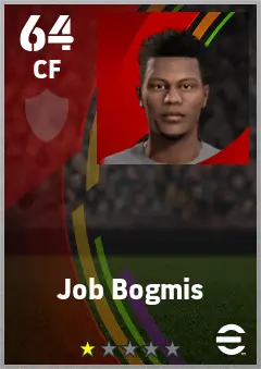 Job Bogmis eFootball 2026 player card — 64 OVR CF