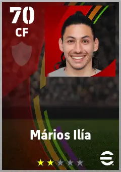 Marios Ilia eFootball 2026 player card — 70 OVR CF