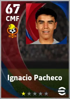 Ignacio Pacheco eFootball 2026 player card — 67 OVR CMF