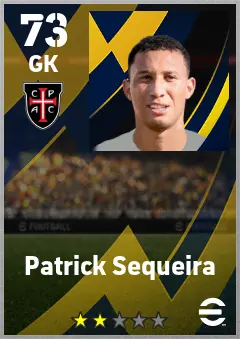 Patrick Sequeira eFootball 2026 player card — 73 OVR GK