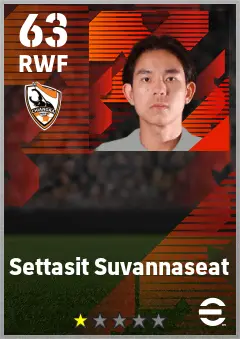 Settasit Suvannaseat eFootball 2026 player card — 63 OVR RWF