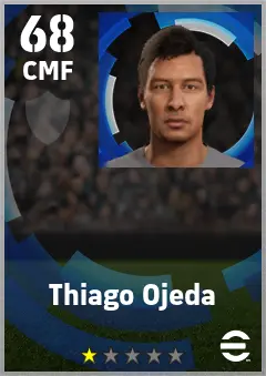 Thiago Ojeda eFootball 2026 player card — 68 OVR CMF