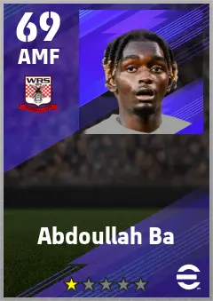 Abdoullah Ba eFootball 2026 player card — 69 OVR AMF