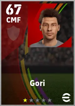 Gori eFootball 2026 player card — 67 OVR CMF