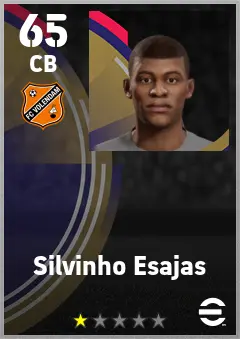 Silvinho Esajas eFootball 2026 player card — 65 OVR CB