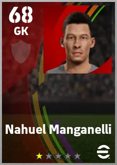 Nahuel Manganelli eFootball 2026 player card — 68 OVR GK
