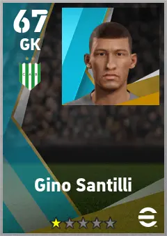 Gino Santilli eFootball 2026 player card — 67 OVR GK