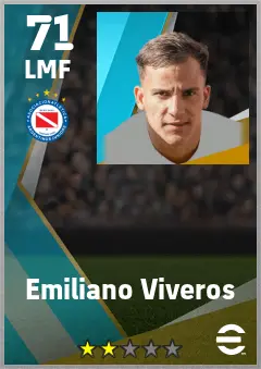 Emiliano Viveros eFootball 2026 player card — 71 OVR LMF