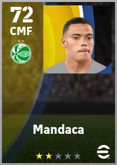 Mandaca eFootball 2026 player card — 72 OVR CMF