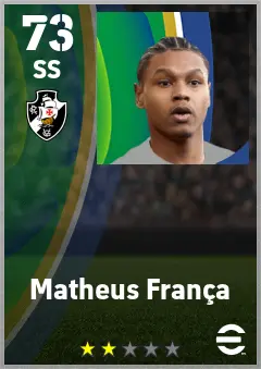 Matheus Franca eFootball 2026 player card — 73 OVR SS