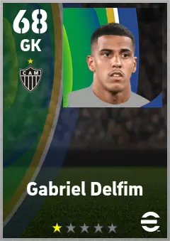 Gabriel Delfim eFootball 2026 player card — 68 OVR GK