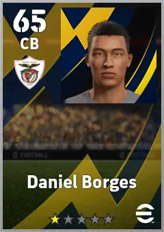 Daniel Borges eFootball 2026 player card, 65 OVR CB