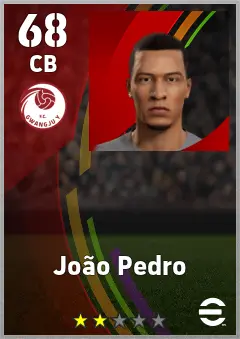 Joao Pedro eFootball 2026 player card, 68 OVR CB
