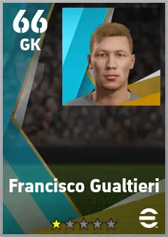 Francisco Gualtieri eFootball 2026 player card — 66 OVR GK
