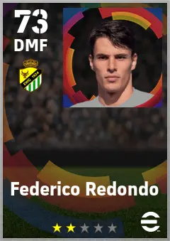 Federico Redondo eFootball 2026 player card — 73 OVR DMF