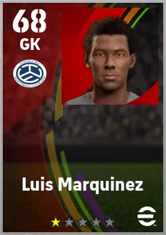 Luis Marquinez eFootball 2026 player card — 68 OVR GK