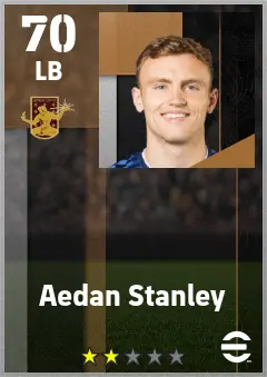 Aedan Stanley eFootball 2026 player card — 70 OVR LB