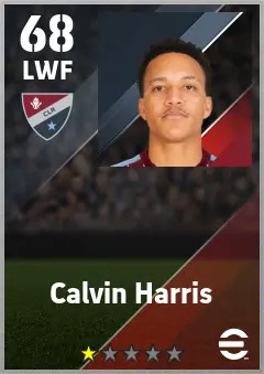 Calvin Harris eFootball 2026 player card — 68 OVR LWF