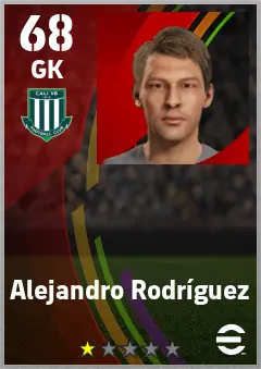 Alejandro Rodriguez eFootball 2026 player card — 68 OVR GK