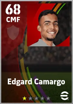 Edgard Camargo eFootball 2026 player card — 68 OVR CMF