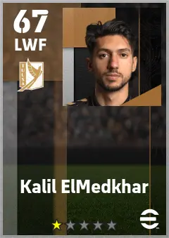 Kalil ElMedkhar eFootball 2026 player card — 67 OVR LWF