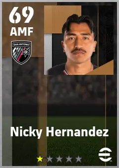 Nicky Hernandez eFootball 2026 player card — 69 OVR AMF