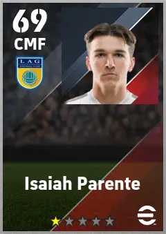 Isaiah Parente eFootball 2026 player card — 69 OVR CMF