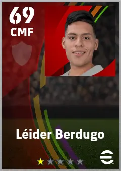 Leider Berdugo eFootball 2026 player card — 69 OVR CMF