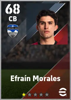 Efrain Morales eFootball 2026 player card — 68 OVR CB