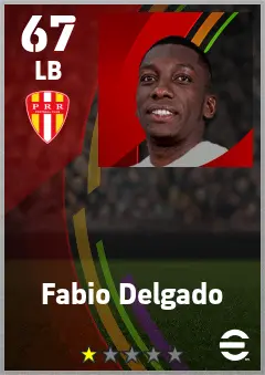Fabio Delgado eFootball 2026 player card — 67 OVR LB