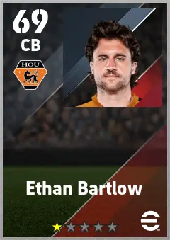 Ethan Bartlow eFootball 2026 player card — 69 OVR CB