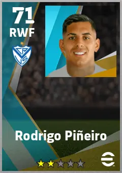 Rodrigo Pineiro eFootball 2026 player card — 71 OVR RWF