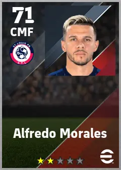Alfredo Morales eFootball 2026 player card — 71 OVR CMF