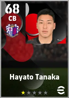 Hayato Tanaka eFootball 2026 player card — 68 OVR CB
