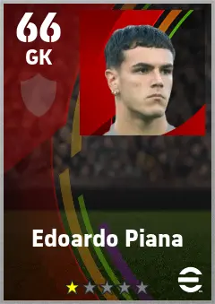 Edoardo Piana eFootball 2026 player card — 66 OVR GK