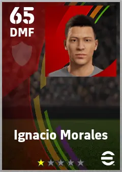 Ignacio Morales eFootball 2026 player card — 65 OVR DMF