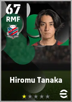 Hiromu Tanaka eFootball 2026 player card — 67 OVR RMF