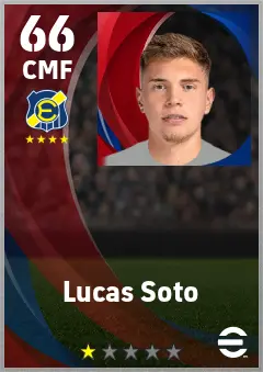 Lucas Soto eFootball 2026 player card — 66 OVR CMF