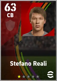 Stefano Reali eFootball 2026 player card — 63 OVR CB