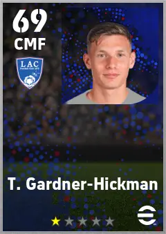 T. Gardner-Hickman eFootball 2026 player card — 69 OVR CMF