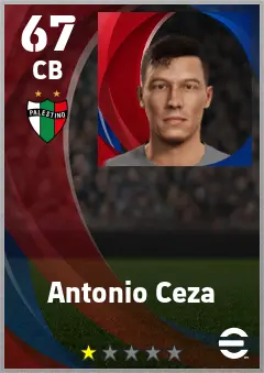 Antonio Ceza eFootball 2026 player card — 67 OVR CB