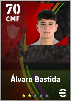 Alvaro Bastida eFootball 2026 player card — 70 OVR CMF
