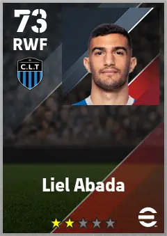 Liel Abada eFootball 2026 player card — 73 OVR RWF