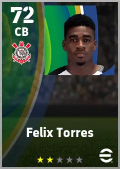 Felix Torres eFootball 2026 player card — 72 OVR CB