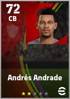 Andres Andrade eFootball 2026 player card — 72 OVR CB