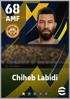 Chiheb Labidi eFootball 2026 player card — 68 OVR AMF