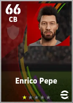 Enrico Pepe eFootball 2026 player card — 66 OVR CB