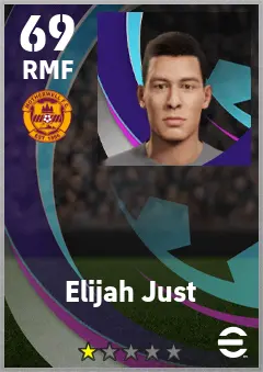 Elijah Just eFootball 2026 player card — 69 OVR RMF